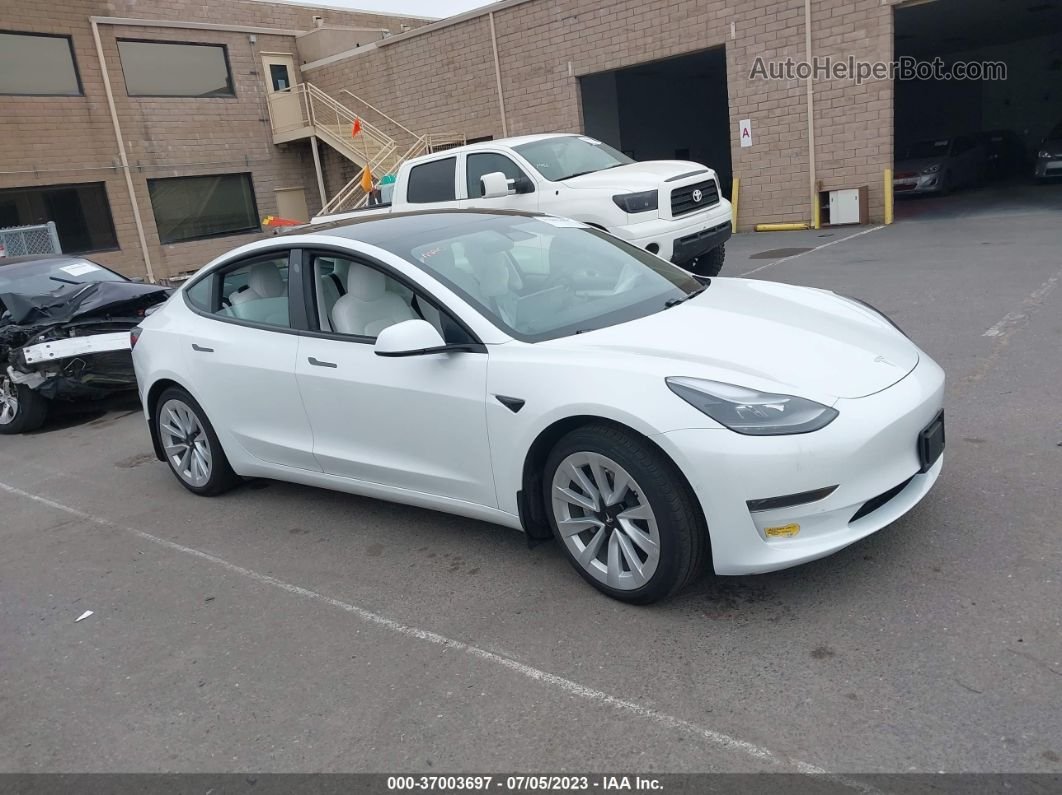 2021 Tesla Model 3 Standard Range Plus White vin: 5YJ3E1EA6MF074164