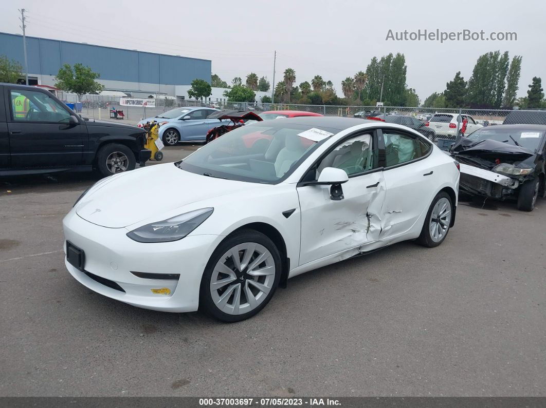 2021 Tesla Model 3 Standard Range Plus Белый vin: 5YJ3E1EA6MF074164