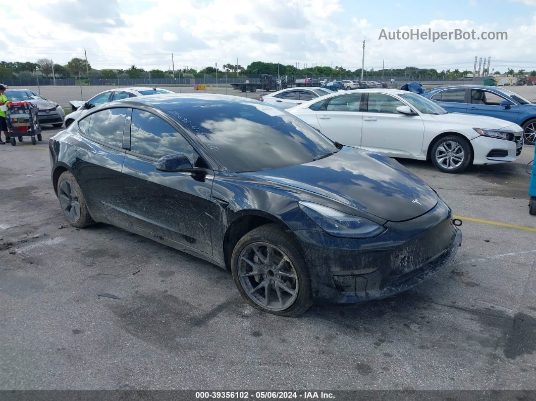 2021 Tesla Model 3 Standard Range Plus Rear-wheel Drive Black vin: 5YJ3E1EA6MF085696