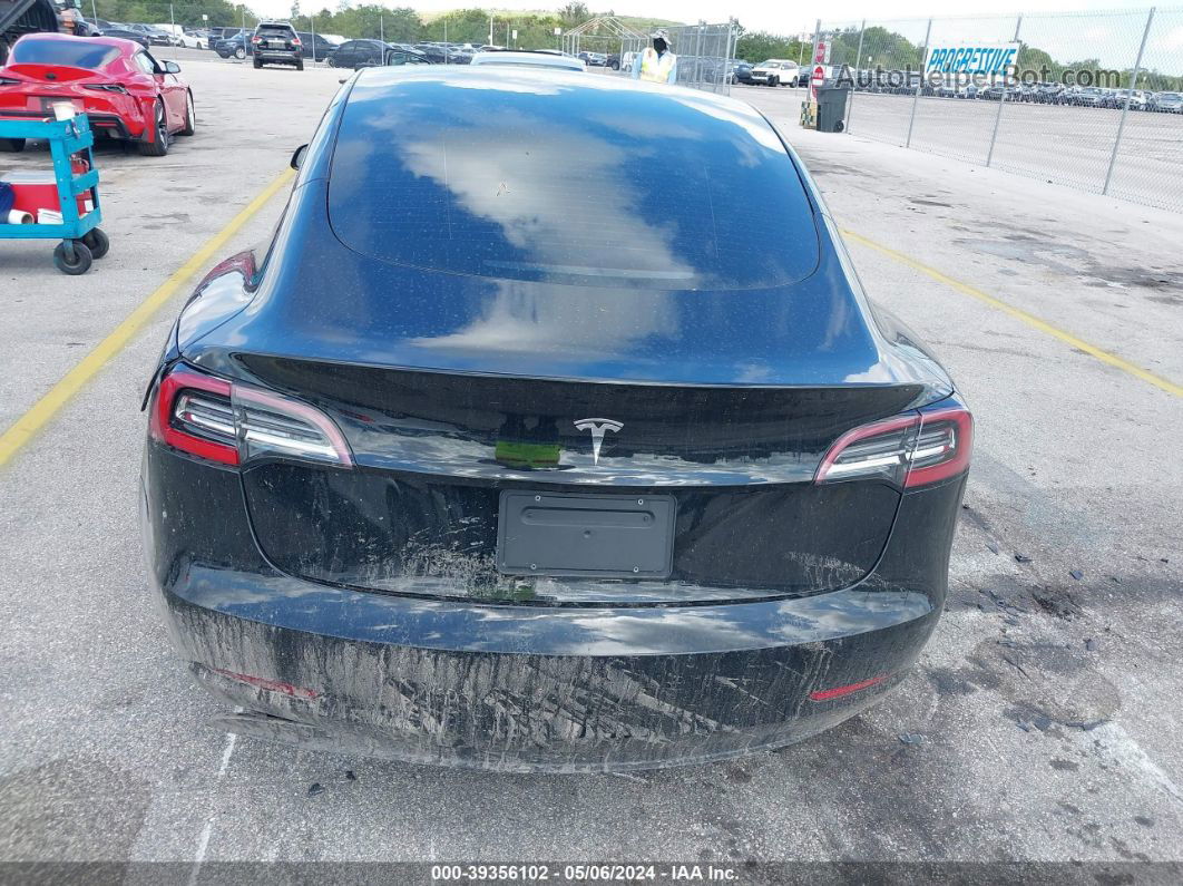 2021 Tesla Model 3 Standard Range Plus Rear-wheel Drive Черный vin: 5YJ3E1EA6MF085696