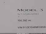 2021 Tesla Model 3 Standard Range Plus Rear-wheel Drive Black vin: 5YJ3E1EA6MF085696