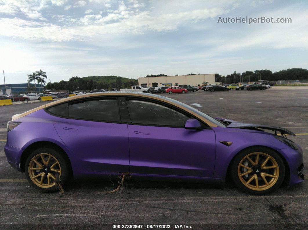 2021 Tesla Model 3 Standard Range Plus Purple vin: 5YJ3E1EA6MF086282