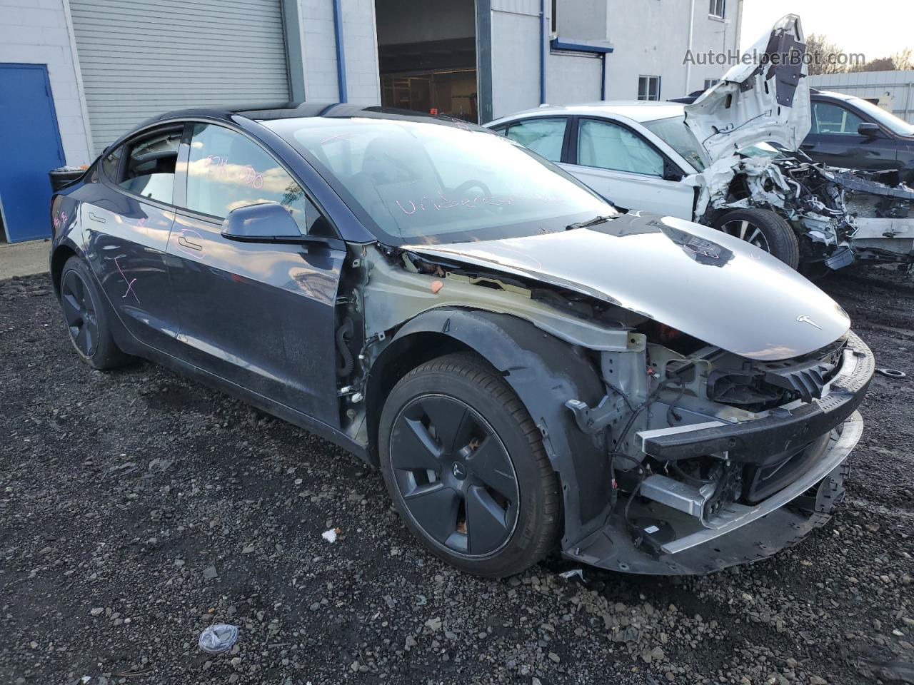 2021 Tesla Model 3  Gray vin: 5YJ3E1EA6MF098108