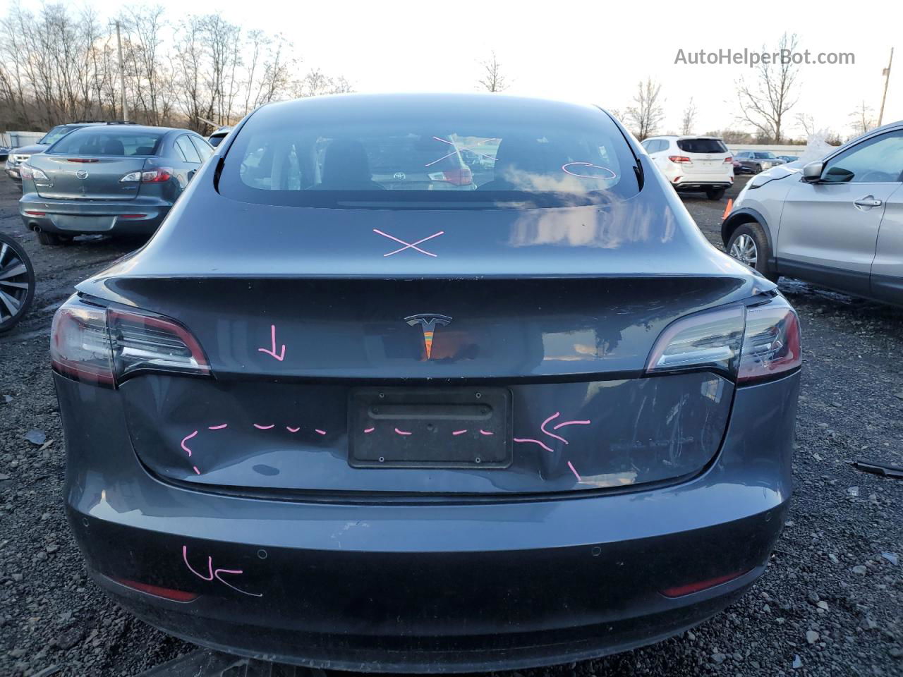 2021 Tesla Model 3  Gray vin: 5YJ3E1EA6MF098108