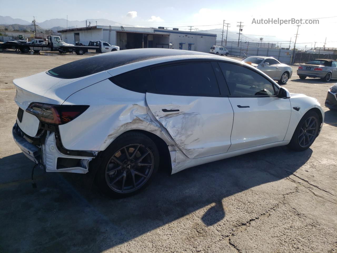 2021 Tesla Model 3  White vin: 5YJ3E1EA6MF100410