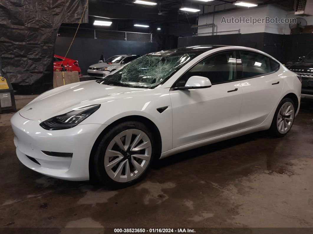 2021 Tesla Model 3 Standard Range Plus Rear-wheel Drive Белый vin: 5YJ3E1EA6MF849174