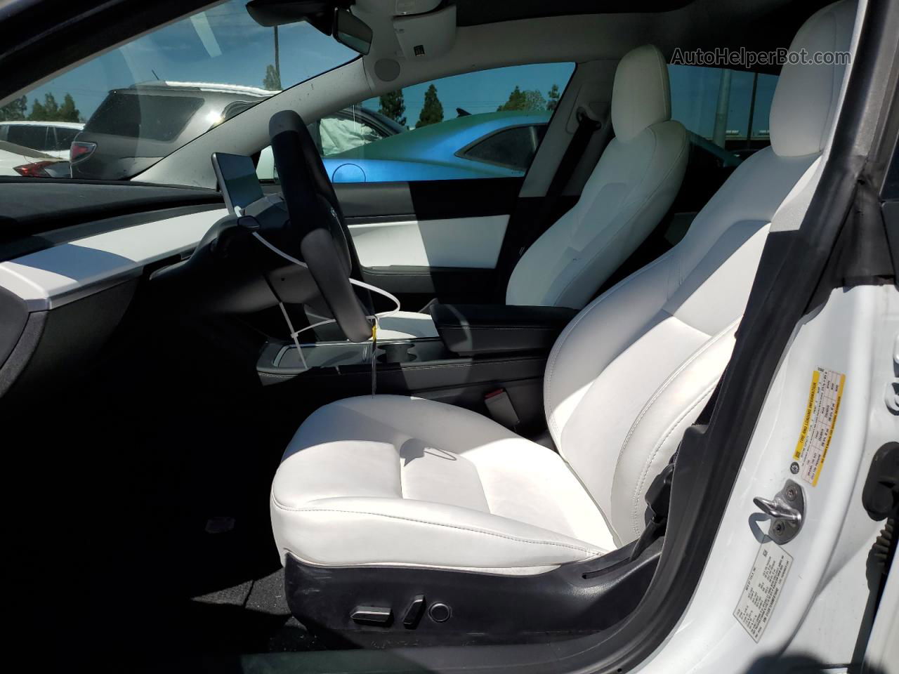 2021 Tesla Model 3  White vin: 5YJ3E1EA6MF870042