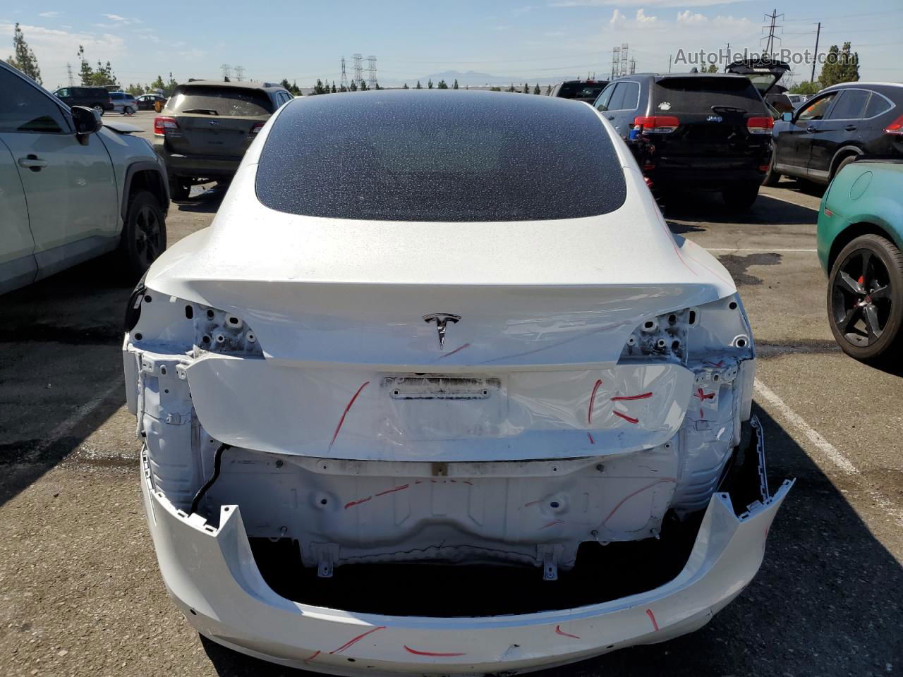 2021 Tesla Model 3  White vin: 5YJ3E1EA6MF870042