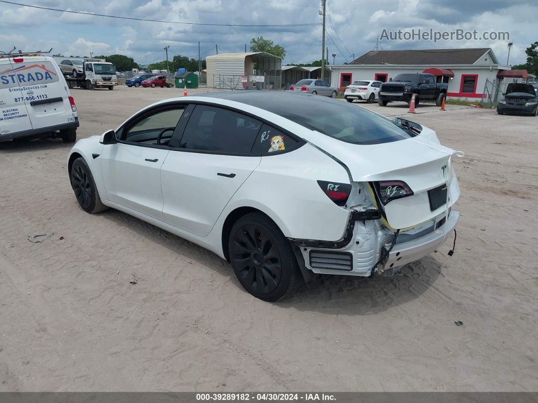 2021 Tesla Model 3 Standard Range Plus Rear-wheel Drive White vin: 5YJ3E1EA6MF913357