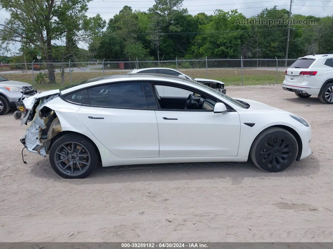 2021 Tesla Model 3 Standard Range Plus Rear-wheel Drive White vin: 5YJ3E1EA6MF913357