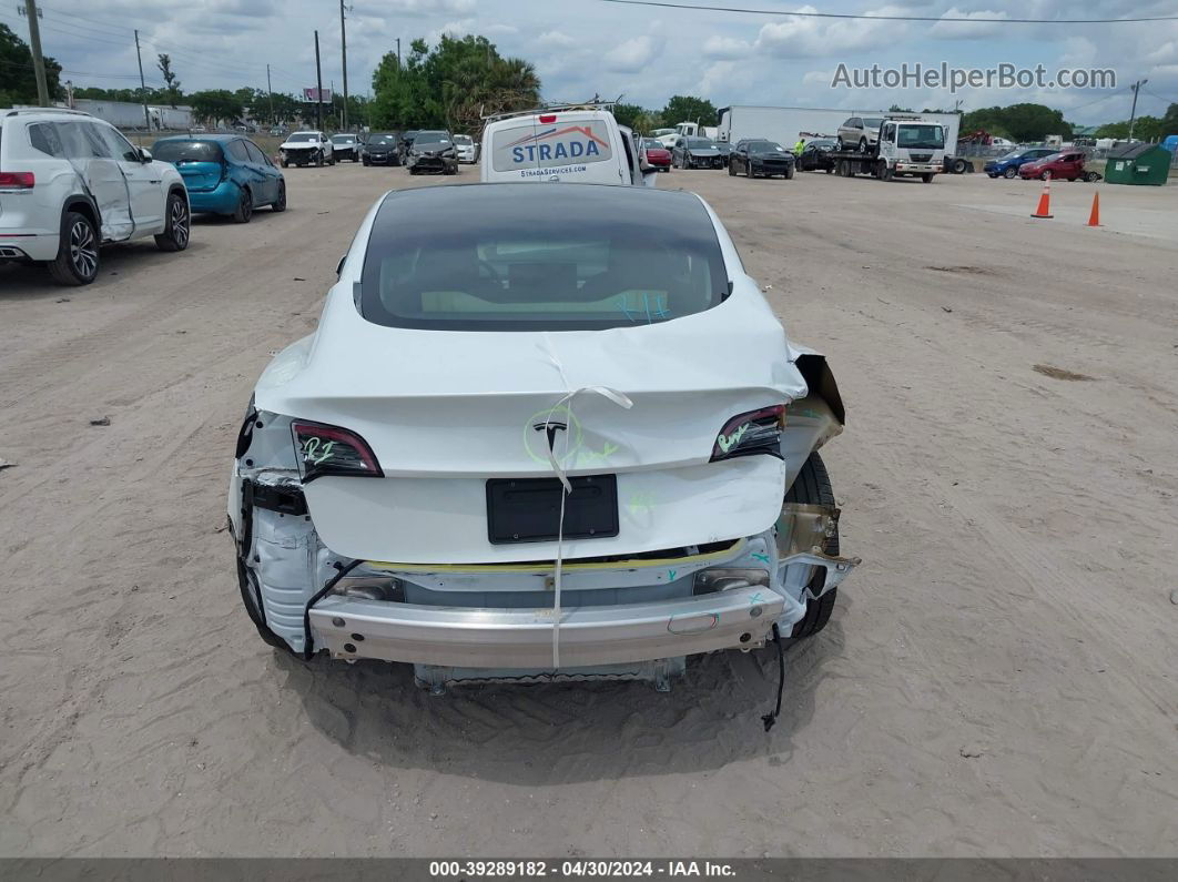 2021 Tesla Model 3 Standard Range Plus Rear-wheel Drive White vin: 5YJ3E1EA6MF913357