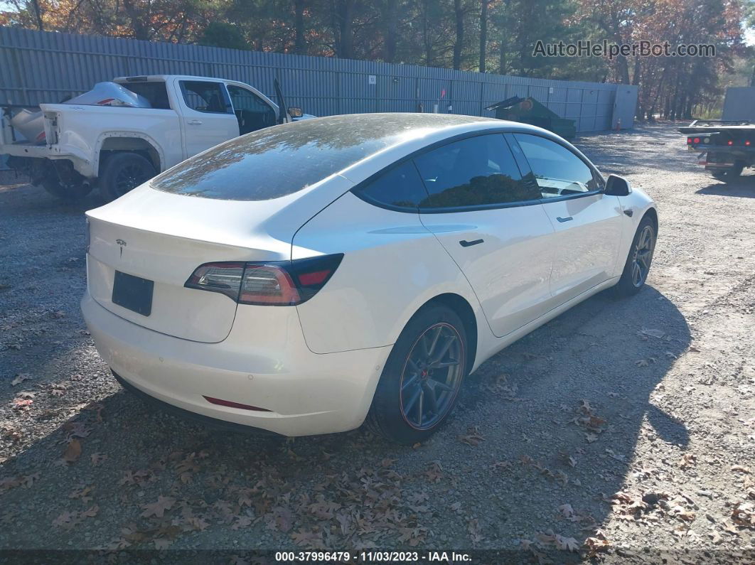 2021 Tesla Model 3 Standard Range Plus Rear-wheel Drive White vin: 5YJ3E1EA6MF914816