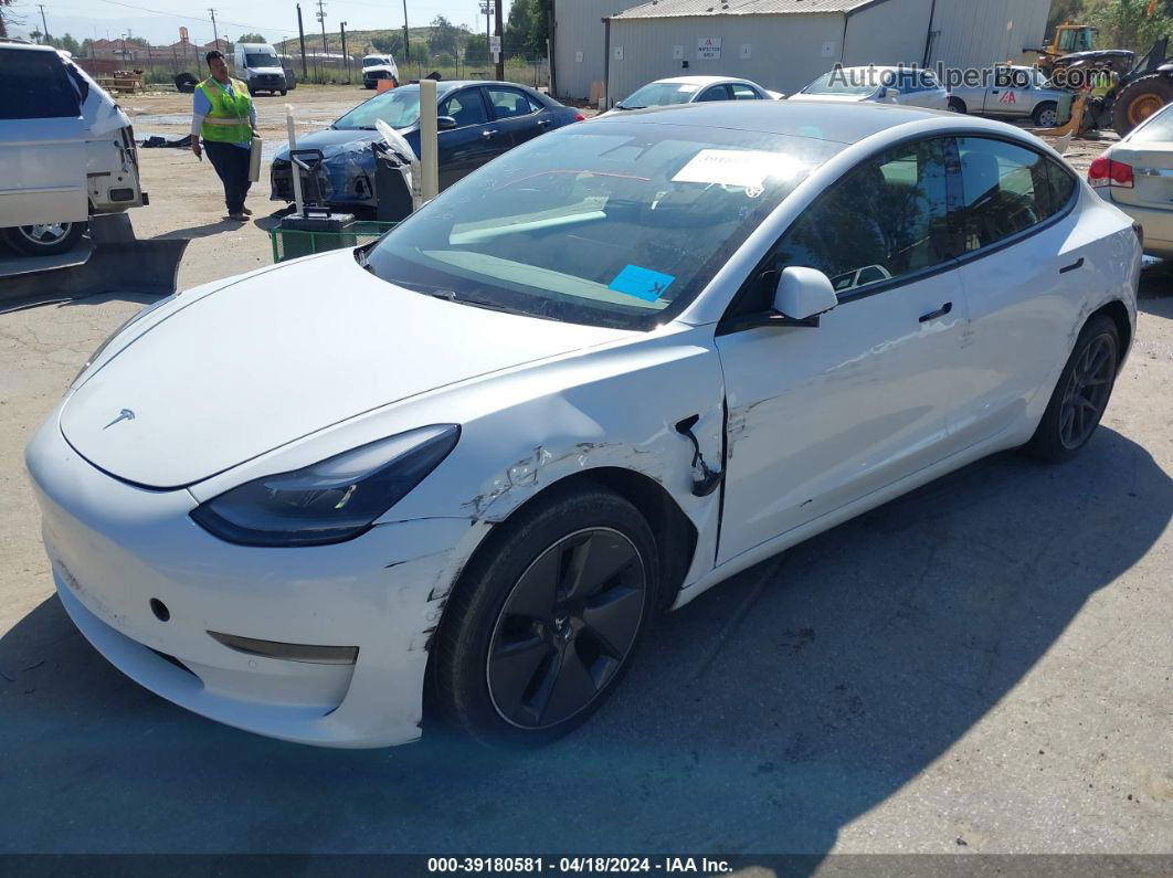 2021 Tesla Model 3 Standard Range Plus Rear-wheel Drive Белый vin: 5YJ3E1EA6MF939649