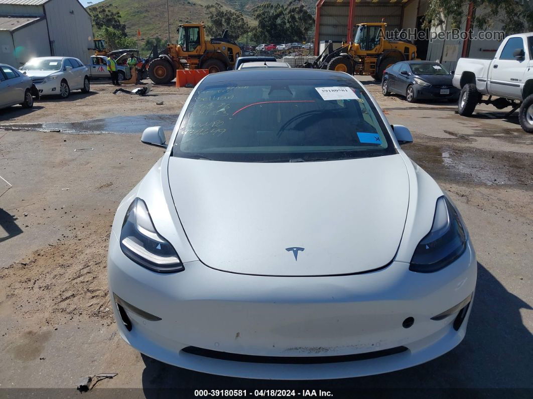 2021 Tesla Model 3 Standard Range Plus Rear-wheel Drive White vin: 5YJ3E1EA6MF939649