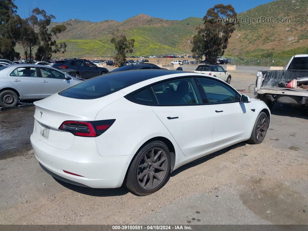 2021 Tesla Model 3 Standard Range Plus Rear-wheel Drive White vin: 5YJ3E1EA6MF939649