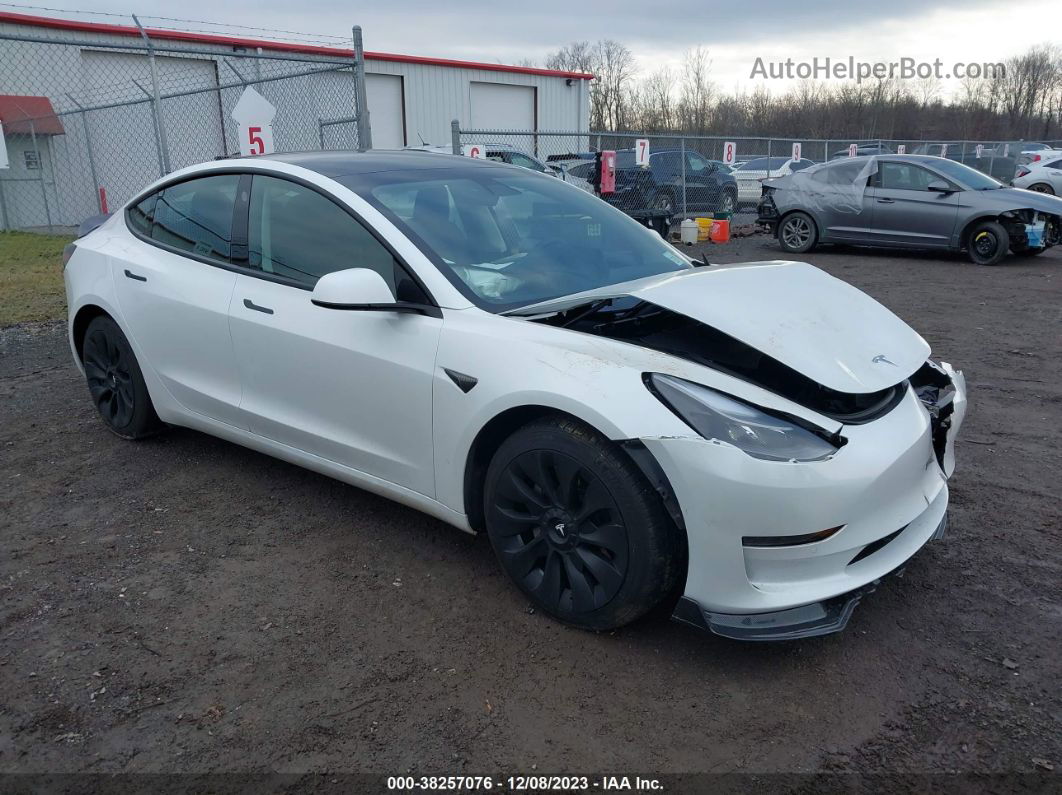 2021 Tesla Model 3 Standard Range Plus Rear-wheel Drive White vin: 5YJ3E1EA6MF982193