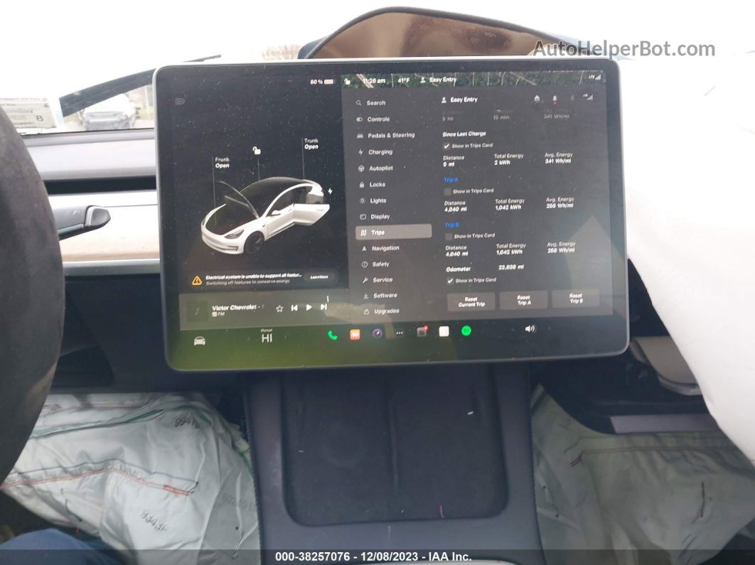 2021 Tesla Model 3 Standard Range Plus Rear-wheel Drive Белый vin: 5YJ3E1EA6MF982193