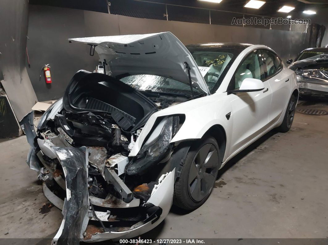 2021 Tesla Model 3 Standard Range Plus Rear-wheel Drive White vin: 5YJ3E1EA6MF987491