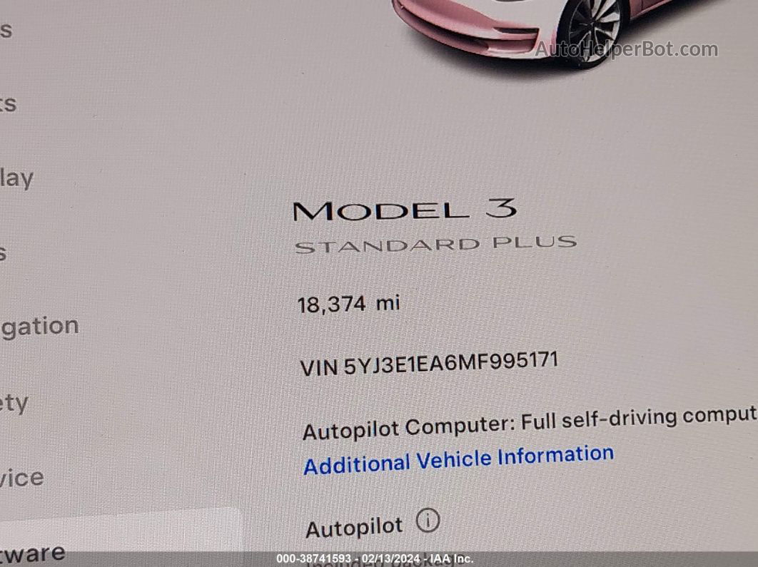 2021 Tesla Model 3 Standard Range Plus Rear-wheel Drive Красный vin: 5YJ3E1EA6MF995171