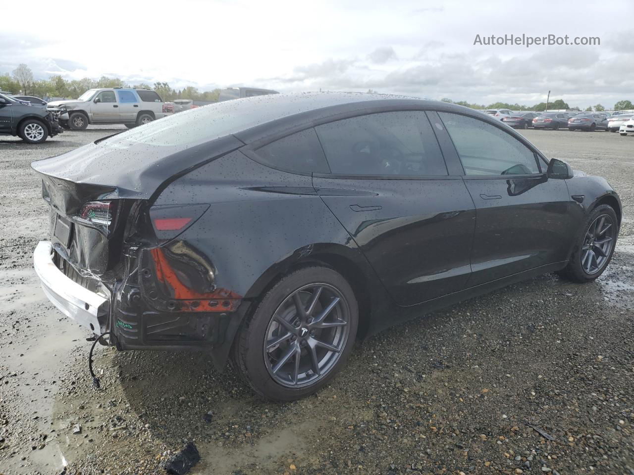 2022 Tesla Model 3  Black vin: 5YJ3E1EA6NF104717