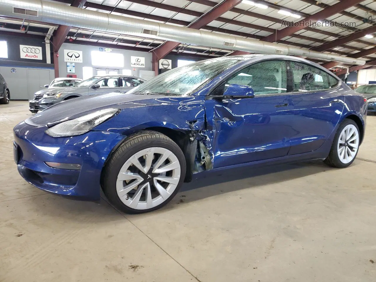 2022 Tesla Model 3  Blue vin: 5YJ3E1EA6NF187839