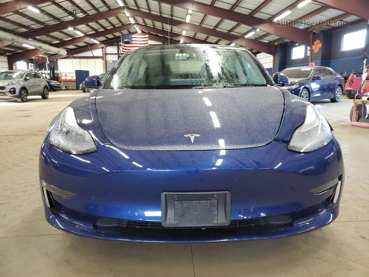 2022 Tesla Model 3  Blue vin: 5YJ3E1EA6NF187839