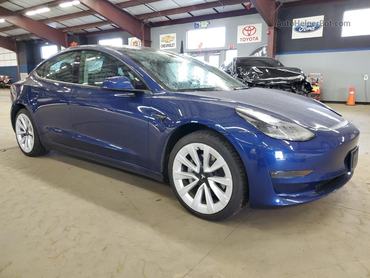 2022 Tesla Model 3  Blue vin: 5YJ3E1EA6NF187839