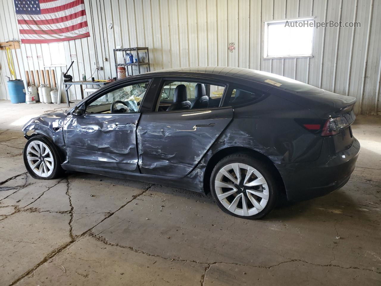 2022 Tesla Model 3  Gray vin: 5YJ3E1EA6NF188683