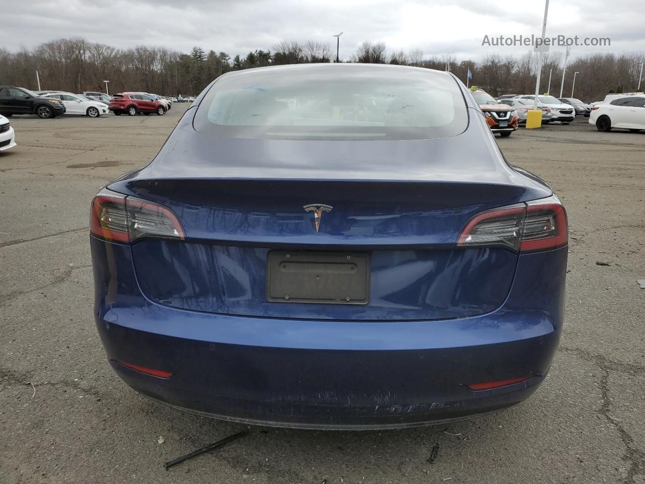 2022 Tesla Model 3  Синий vin: 5YJ3E1EA6NF189638