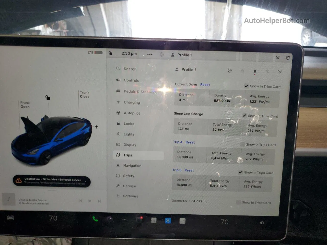 2022 Tesla Model 3  Синий vin: 5YJ3E1EA6NF287102