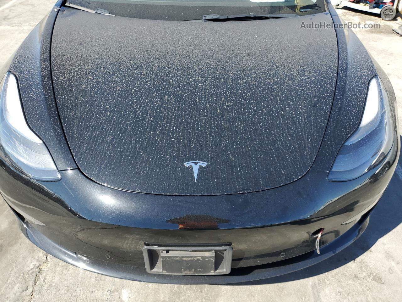 2022 Tesla Model 3  Black vin: 5YJ3E1EA6NF287567