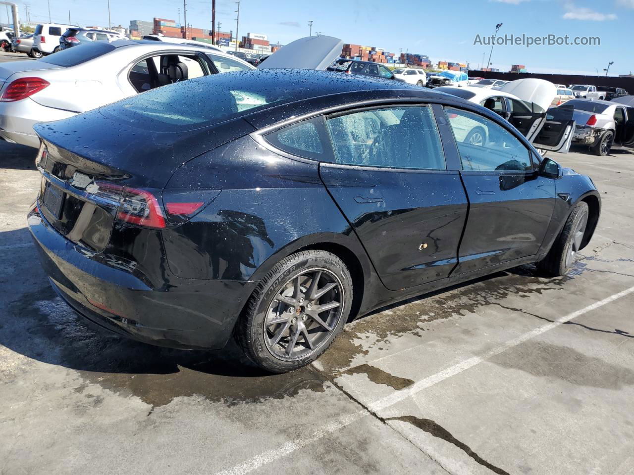 2022 Tesla Model 3  Black vin: 5YJ3E1EA6NF287567