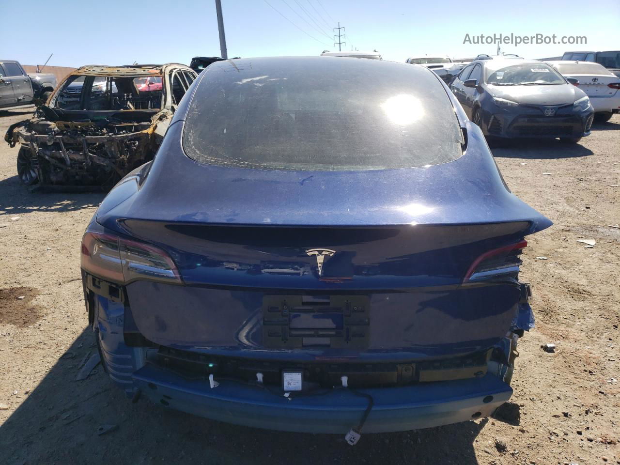 2022 Tesla Model 3  Blue vin: 5YJ3E1EA6NF352448