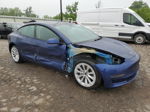 2022 Tesla Model 3  Blue vin: 5YJ3E1EA6NF368925