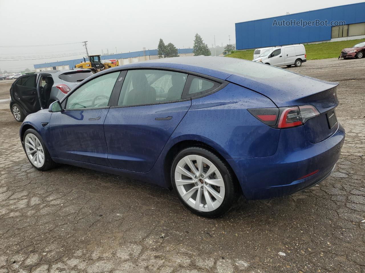 2022 Tesla Model 3  Blue vin: 5YJ3E1EA6NF368925