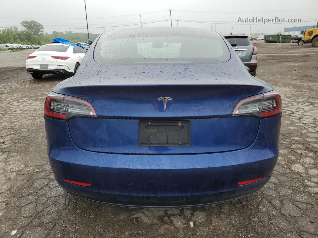 2022 Tesla Model 3  Синий vin: 5YJ3E1EA6NF368925