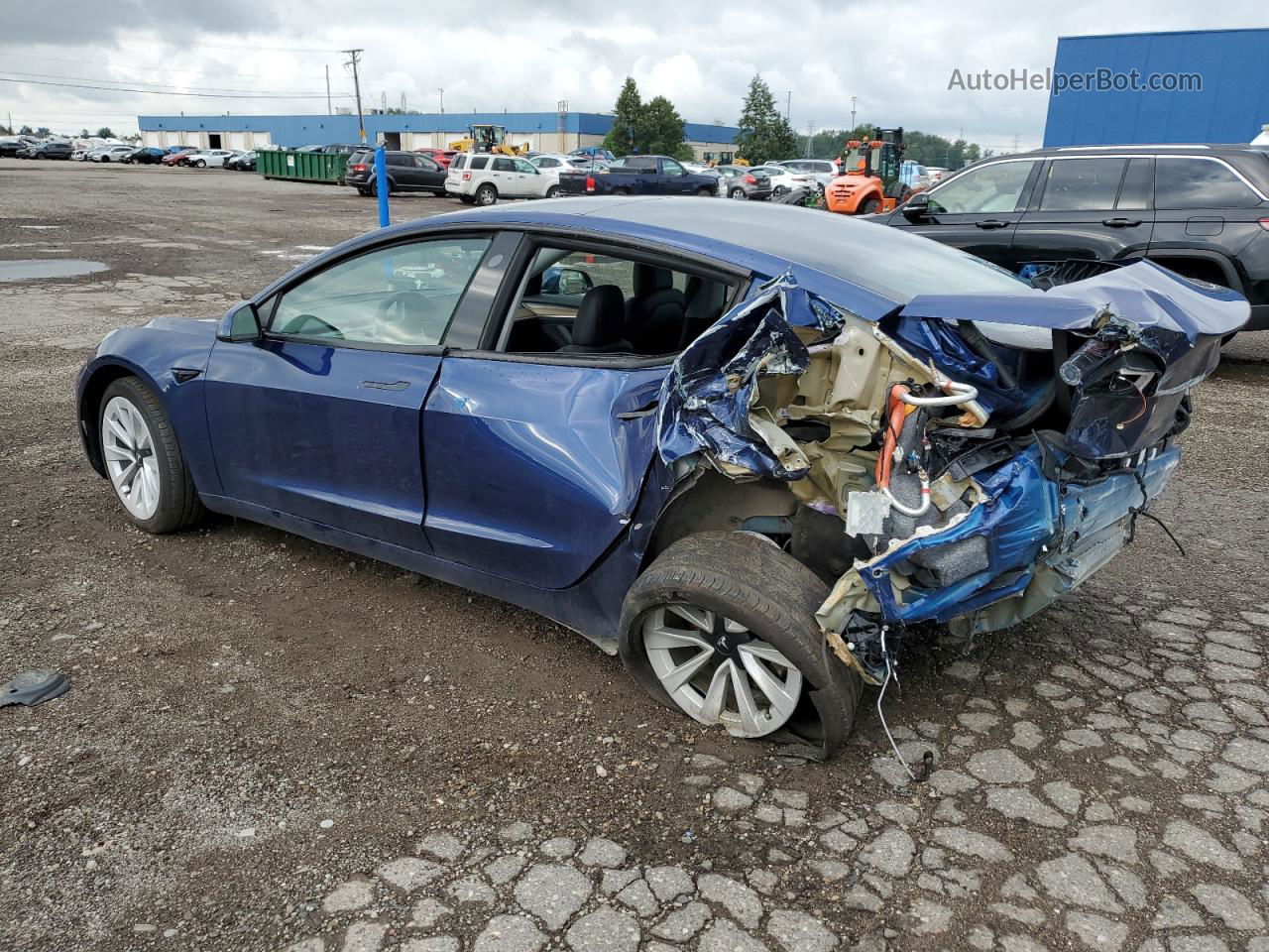 2022 Tesla Model 3  Blue vin: 5YJ3E1EA6NF369508