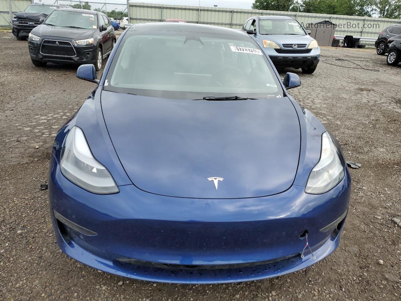 2022 Tesla Model 3  Blue vin: 5YJ3E1EA6NF369508
