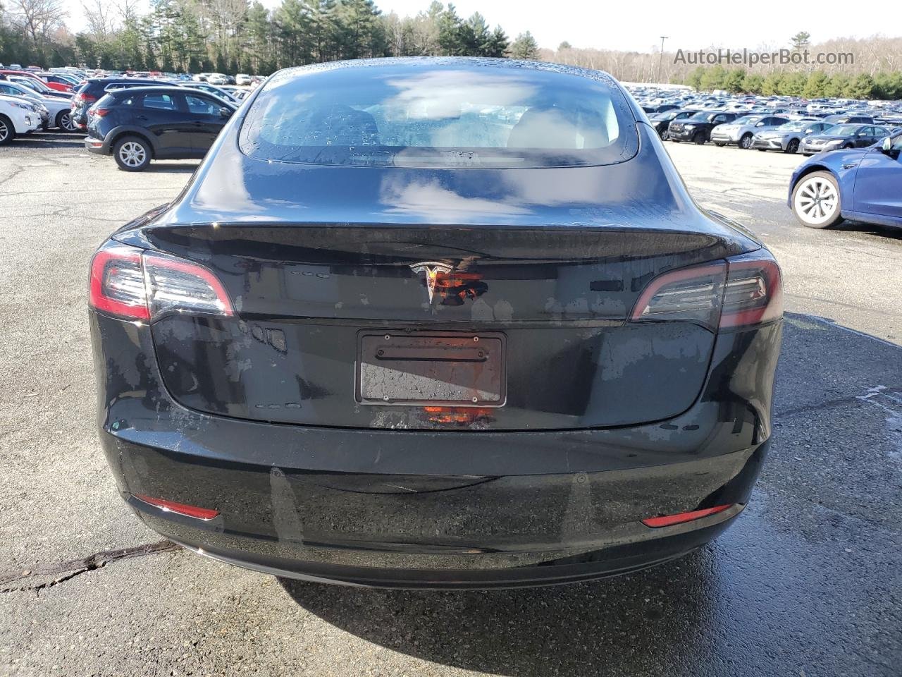 2022 Tesla Model 3  Black vin: 5YJ3E1EA6NF371694