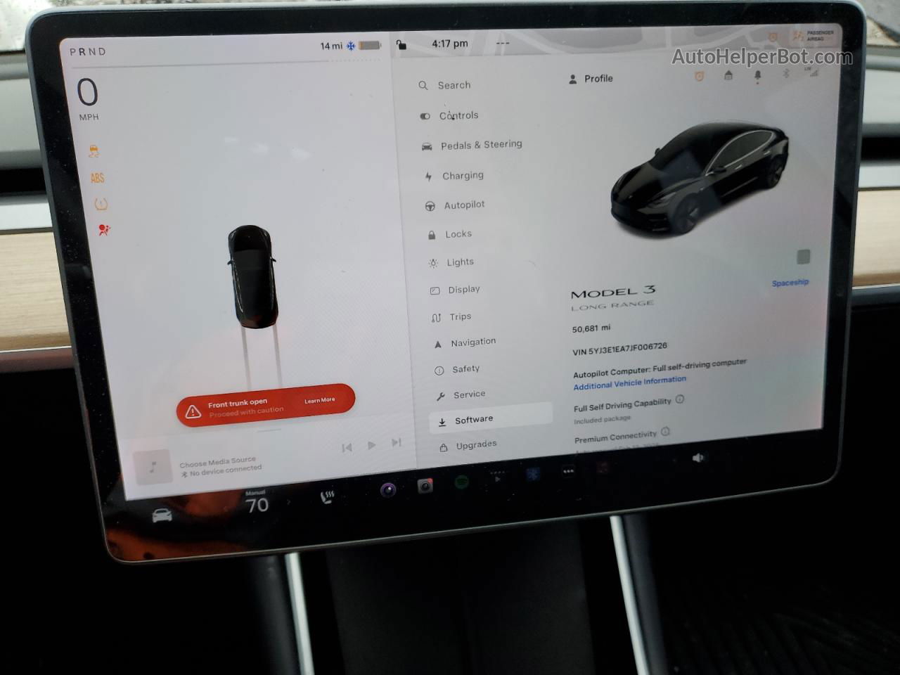 2018 Tesla Model 3  Black vin: 5YJ3E1EA7JF006726