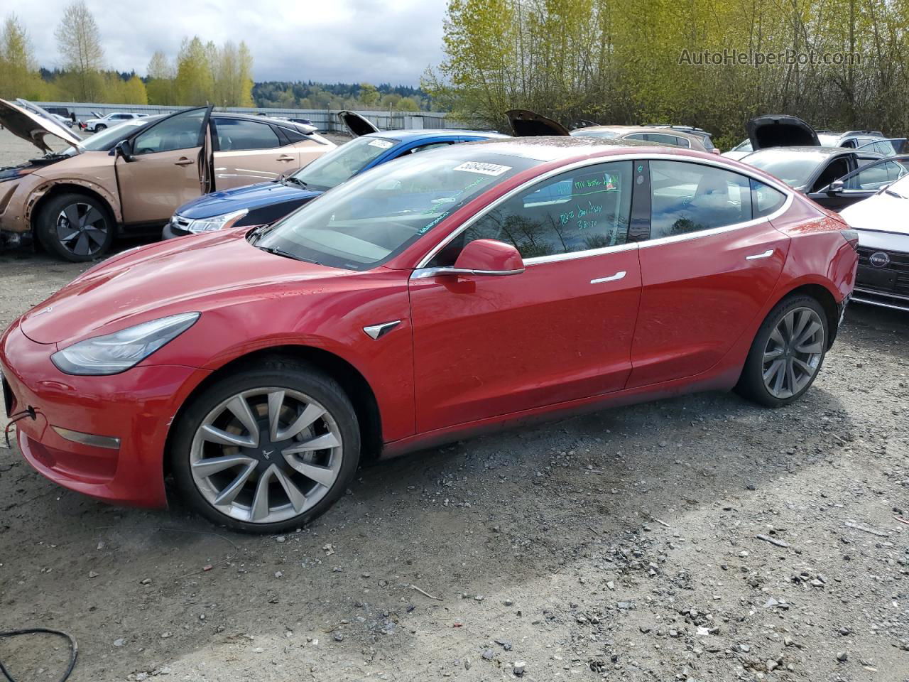 2018 Tesla Model 3  Red vin: 5YJ3E1EA7JF009772