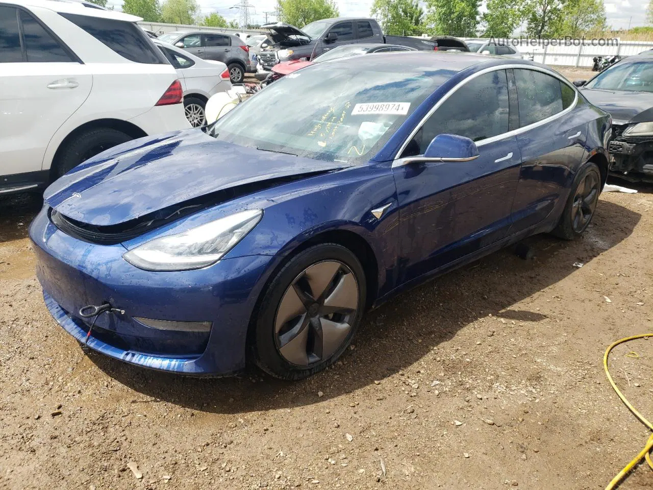 2018 Tesla Model 3  Синий vin: 5YJ3E1EA7JF014566