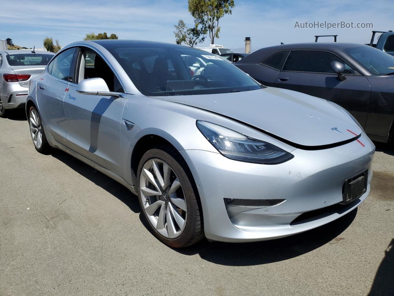 2018 Tesla Model 3  Silver vin: 5YJ3E1EA7JF017886