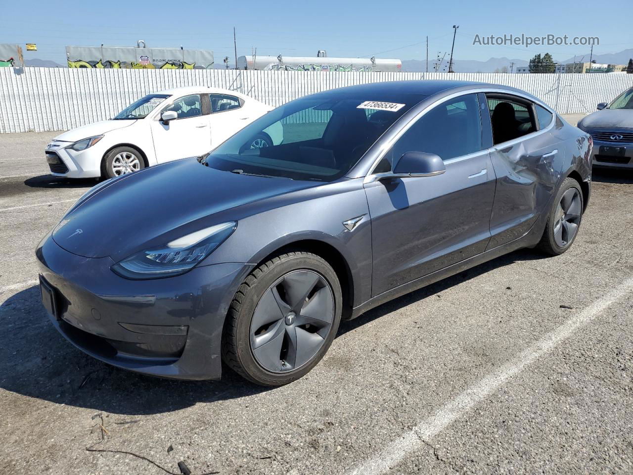 2018 Tesla Model 3  Gray vin: 5YJ3E1EA7JF037149
