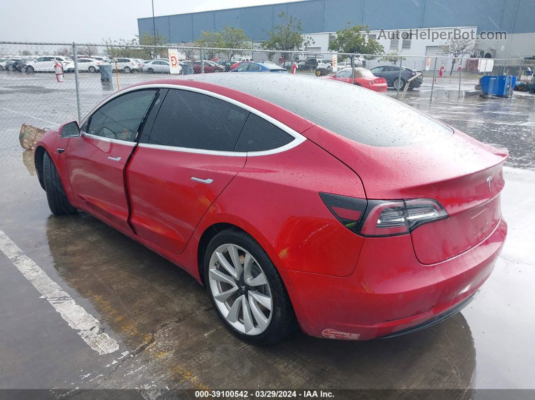 2018 Tesla Model 3 Long Range/mid Range Red vin: 5YJ3E1EA7JF048054