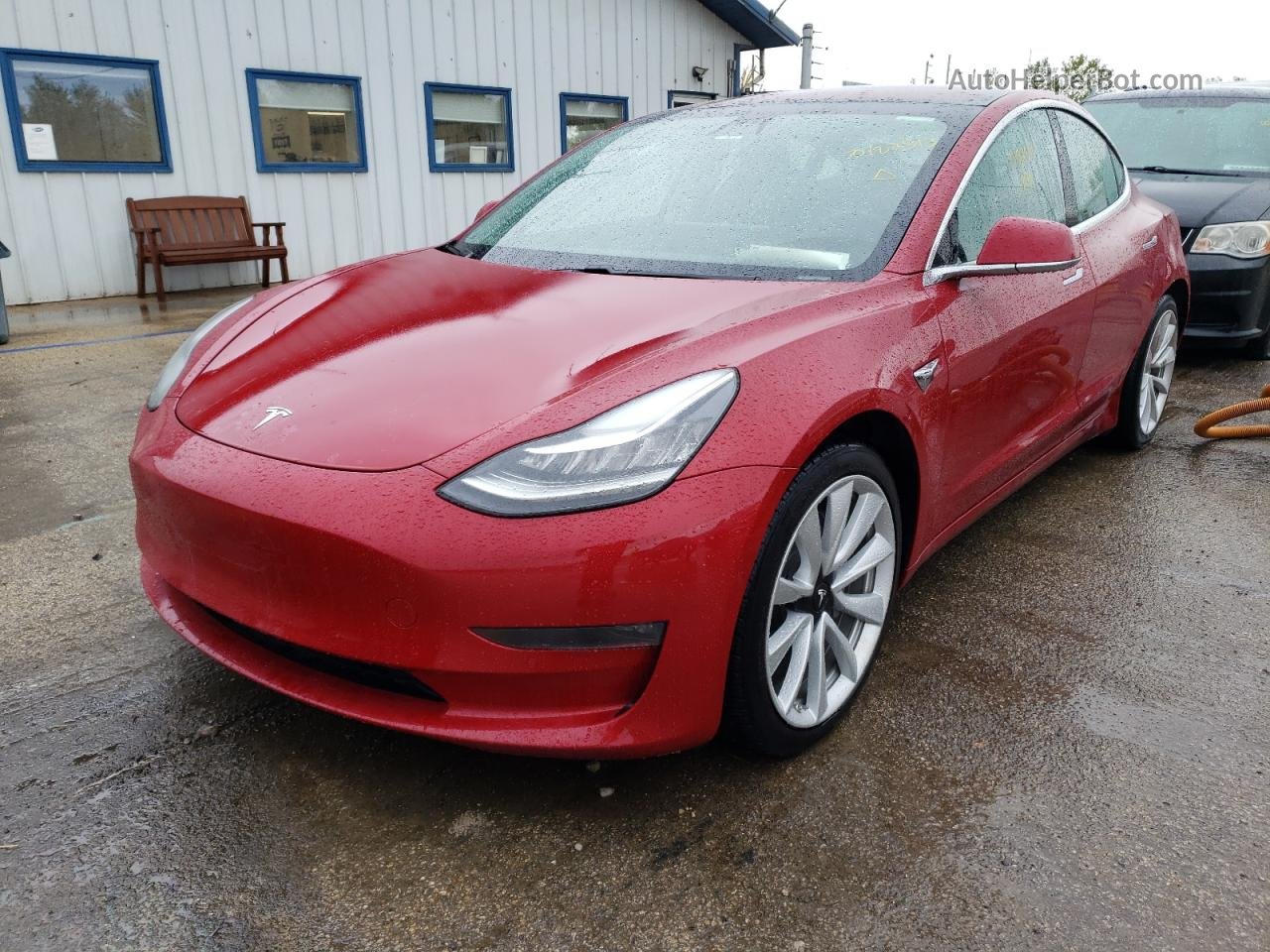 2018 Tesla Model 3  Burgundy vin: 5YJ3E1EA7JF050502