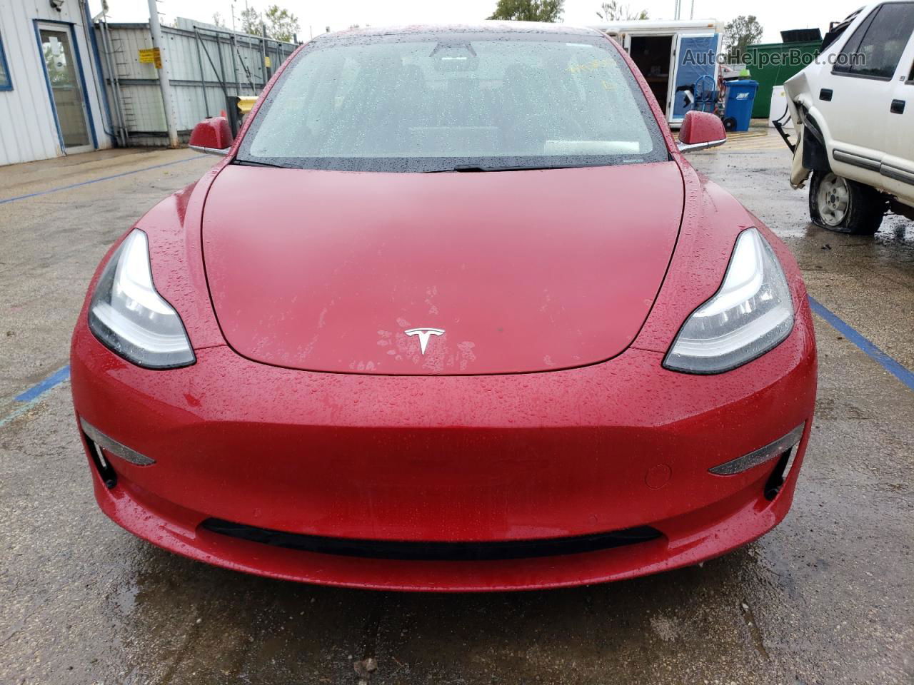 2018 Tesla Model 3  Бордовый vin: 5YJ3E1EA7JF050502