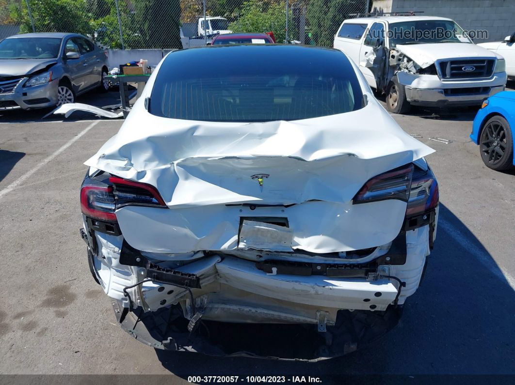 2018 Tesla Model 3 Range Battery White vin: 5YJ3E1EA7JF053657