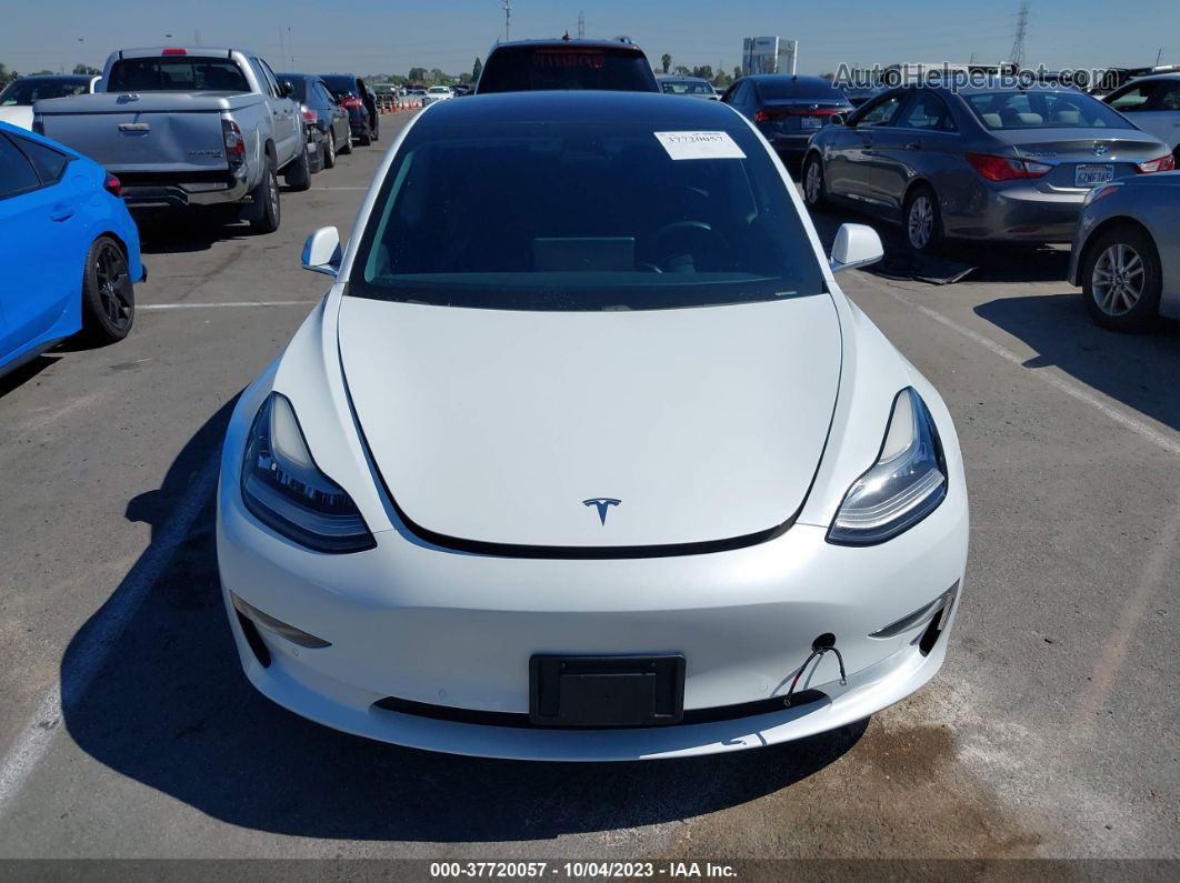 2018 Tesla Model 3 Range Battery White vin: 5YJ3E1EA7JF053657