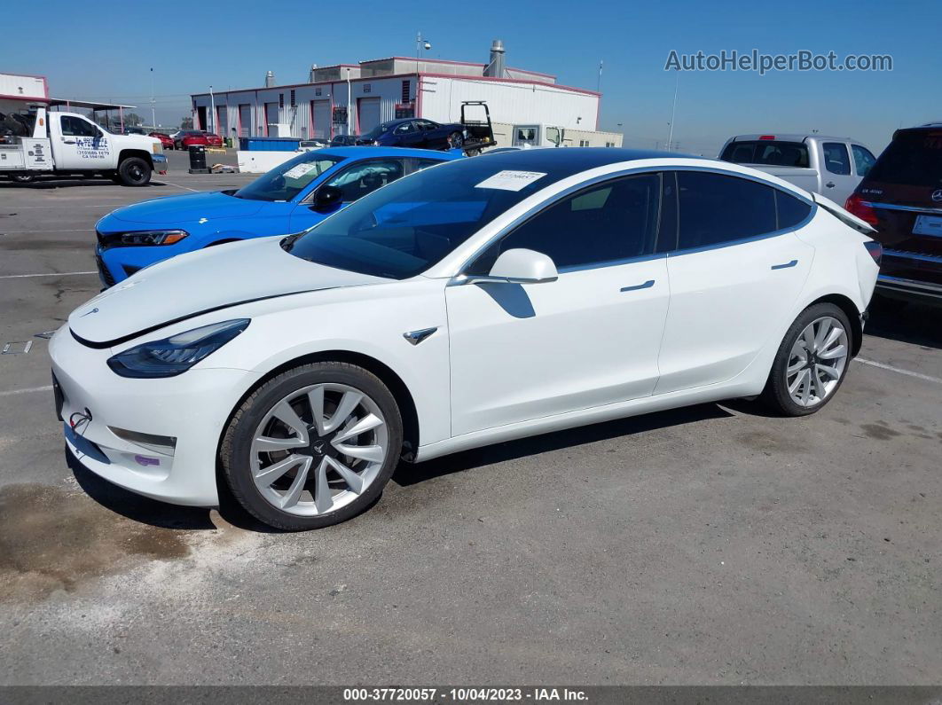 2018 Tesla Model 3 Range Battery White vin: 5YJ3E1EA7JF053657